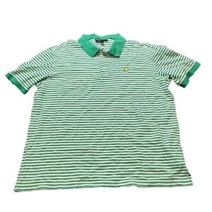 Masters Collection Polo Shirt  XXL Green White Striped Pima Cotton MCP1503-01
